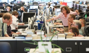 The Guardian newsroom.