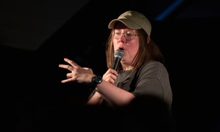 Chloe Petts at The Lol Word show at the Edinburgh fringe, 2019.