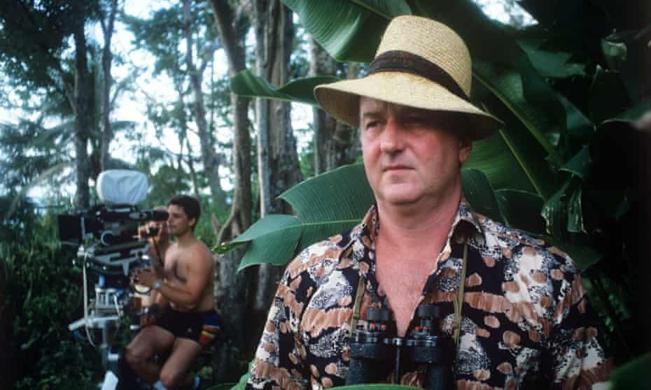 Reg Gadney in Jamaica for the filming of Goldeneye, 1989, based on the life of Ian Fleming. Gadney wrote the television script and enjoyed a cameo acting role as an ornithologist.