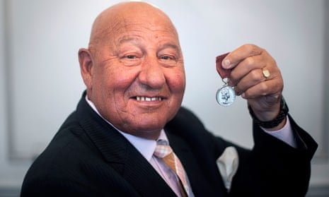 Ronnie Russell with the George Medal he was awarded for saving Princess Anne from a kidnap attempt in 1974