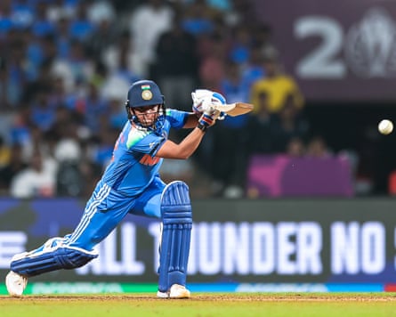 Harmanpreet Kaur bats during the Women’s Cricket World Cup semi-final match between India and Australia