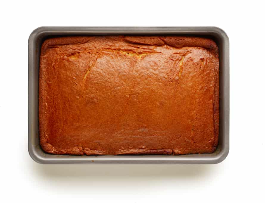 Pineapple upside down cake, down side up.