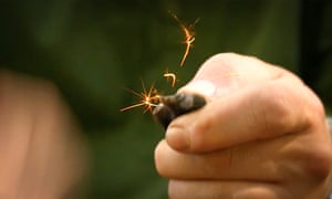 making a spark with Flint and Steel
