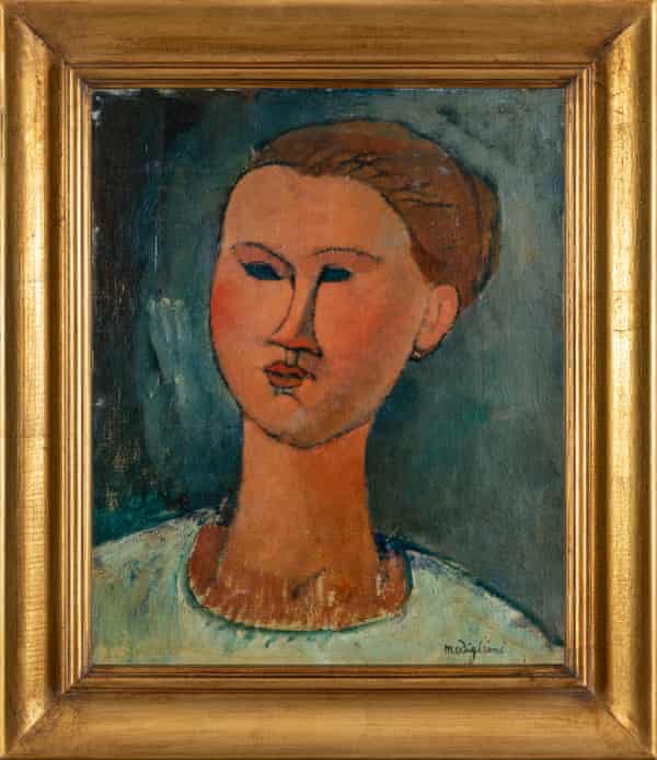 Head of a young woman by Modigliani.