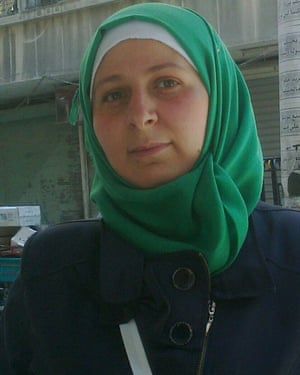 A portrait of Afraa Hashem in Aleppo.