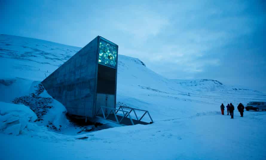 The entrance to the Seed Vault, Svalbard Island, Norway.