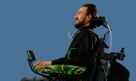 Noland Arbaugh, the first person of Neurink's Brain-Computer Interface Implant, in Euri, Arizona for Guardian Saturday on December 5, 2024.