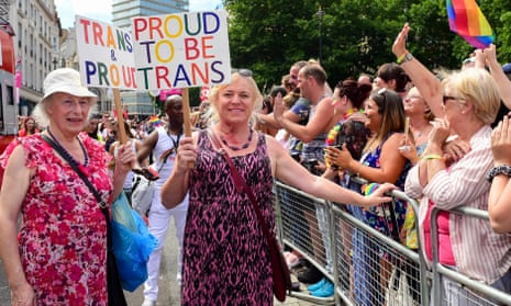 Gay Pride transgender marchers