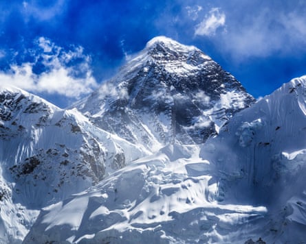 Mount Everest as seen on top of Kala Patthar, a view point located behind Gorak Shep, a small village in Sagarmatha national park, Nepal.