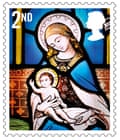 A Royal Mail Christmas stamp from 2020