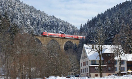 Winter's morning in the Hoellental Train, Black Forest