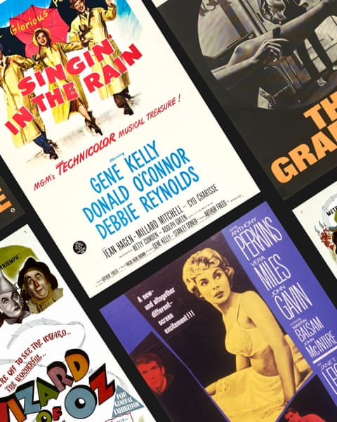 A collage of classic films