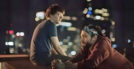 Jesse Eisenberg and Kieran Culkin in A Real Pain.