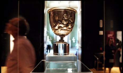 The Warren Cup was a Roman drinking vessel and shows two scenes of men making love.