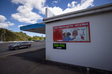 A poster in Kawerau urges people to get tested for Covid if they feel ill