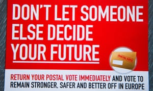 Referendum campaign leaflets by Vote Remain.
