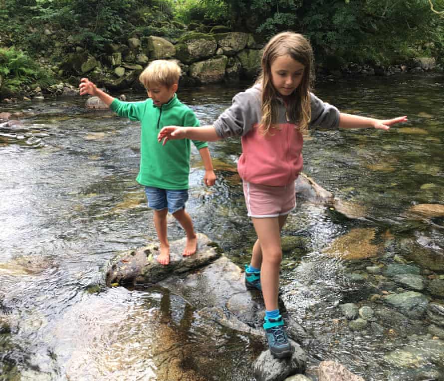 Gemma Bowes family holiday in the Eskdale valley,Lake District. Daughter Heidi and son Hamish
