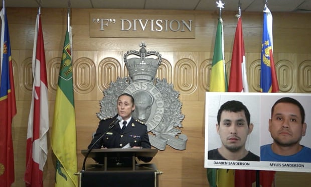 The RCMP assistant commissioner Rhonda Blackmore at a press conference in Regina on Monday.