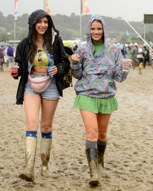 Anoraks and bumbags are ubiquitous at Glastonbury 2017.