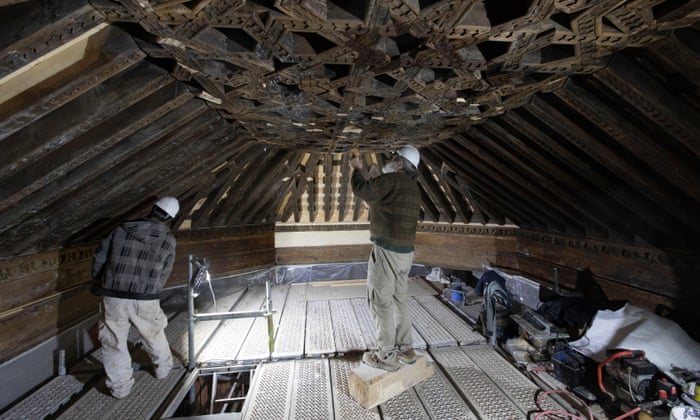 Madrid Church Ceiling Restored To Glory After Centuries Under Plaster World News The Guardian