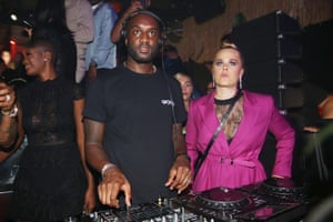 Virgil Abloh at the Virgil Abloh and Black Coffee party at the Key Cub in Paris in September 2018