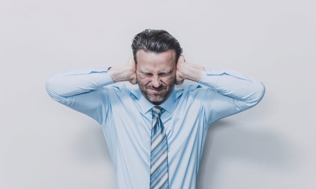 A man suffering from tinnitus.