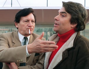 Raymond Goethals talking with Bernard Tapie.