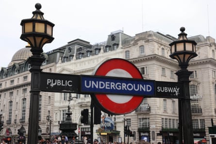 A London Underground sign at a station