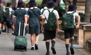children in school uniform