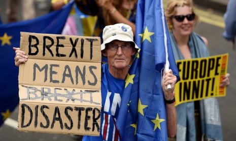 An anti-Brexit ‘March for Europe’ rally in London.