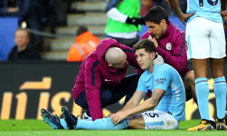 John Stones had to go off with a hamstring injury on the half-hour mark.
