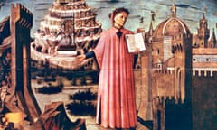 Dante and his Poem the 'Divine Comedy', 1465. Artist: Domenico di Michelino<br>Dante and his Poem the 'Divine Comedy', 1465. Found in the collection of the Duomo, Florence, Italy. (Photo by Art Media/Print Collector/Getty Images)