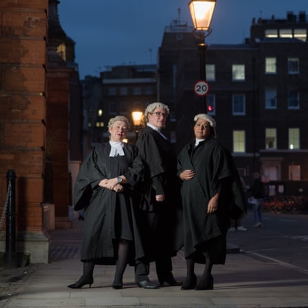 Clare Wade, Amanda Weston and Sonali Naik photographed outside their chambers in Lincoln’s Inn Fields, London.