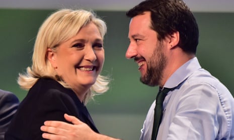 The faces of national populism ... Far-right politicians Marine Le Pen and Matteo Salvini.