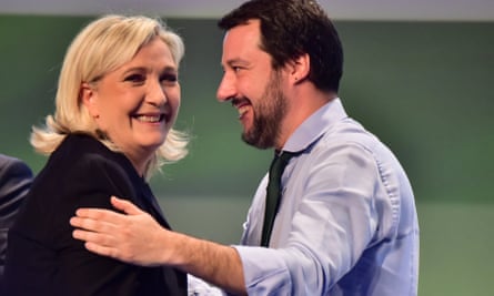 Matteo Salvini with Marine Le Pen