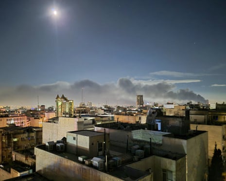 Smoke rises from residential areas in eastern and western parts of Tehran after airstrikes carried out by the United States and Israel in Tehran, Iran, on 6 April 2026.