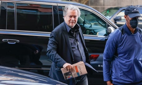 Steve Bannon arrives at court in Washington DC on 22 July. Steve Bannon arrives at court in Washington DC on 22 July.