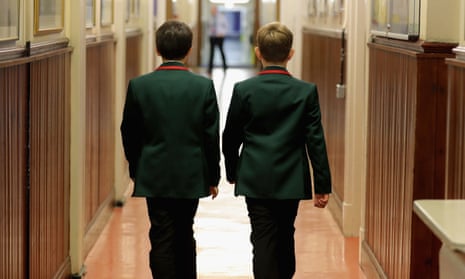 Two boys at a grammar school
