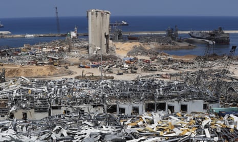 Beirut port blast site