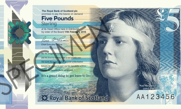 Nan Shepherd on the new £5 note