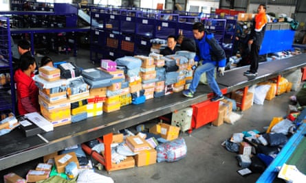 In China’s Jiangsu province packers get ready for Singles’ Day.