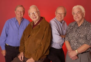 The I’m Sorry I Haven’t A Clue team: (from left) Tim Brooke-Taylor, Humphrey Lyttelton, Graeme Garden and Barry Cryer