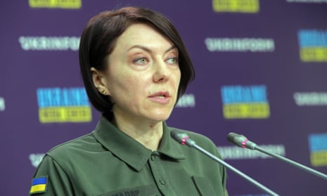 Ukraine’s deputy defence minister Hanna Maliar pictured earlier this month at a press briefing in Kyiv