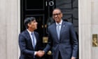 Sunak welcomes Kagame to No 10 as Rwanda scheme hits fresh snags