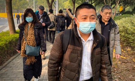 Lawyer Ren Quanniu, representing Chinese citizen journalist Zhang Zhan who reported on Wuhan’s Covid-19 outbreak, in 2020.