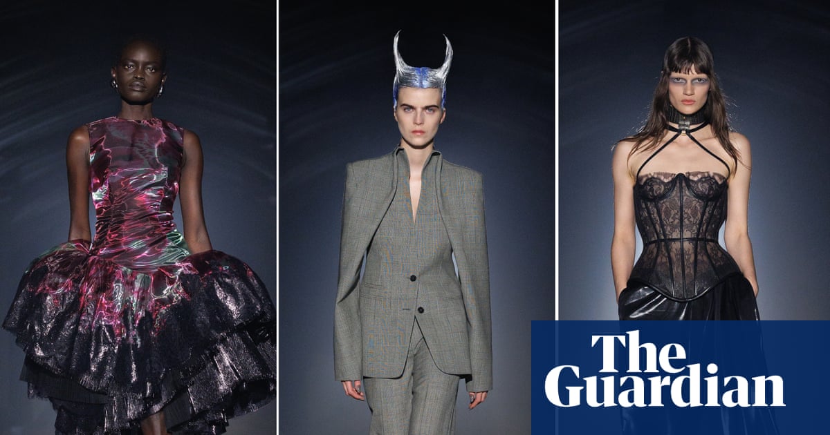 McQueen comes home to happy, dark place at London fashion week