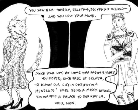 Detail from The Trojan Women: A Comic, by Rosanna Bruno and Anne Carson.