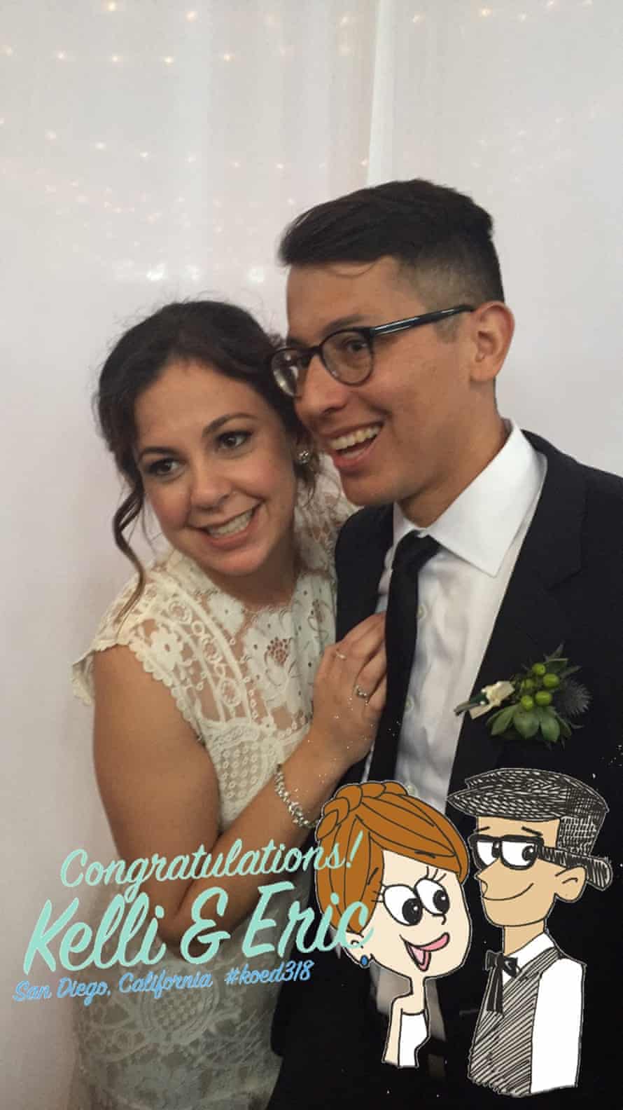 Kelli O’Merry bought an on-demand Snapchat geofilter to use at her wedding in March.