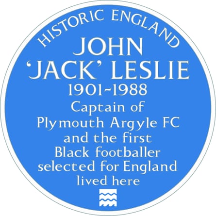 ‘Captain of Plymouth Argyle FC and the first Black footballer selected for England lived here.’