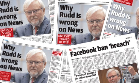 Similar Kevin Rudd stories in various News Corp papers